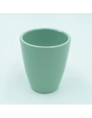 Vaso in terracotta smaltata acquamarina diametro interno 6