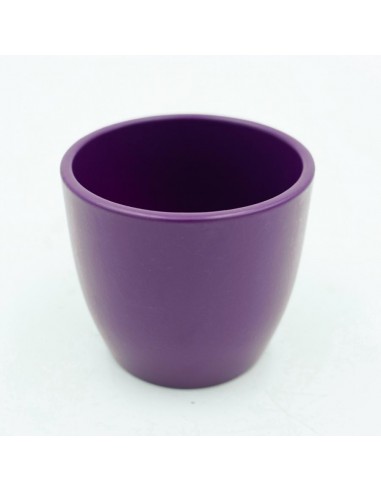 Vaso in terracotta smaltata viola diametro interno 7,5
